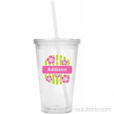 Personalized Island Flowers Tumbler, Available in 3 Colors 555435951